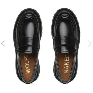 NWT Naked Wolfe Flawless black box loafers